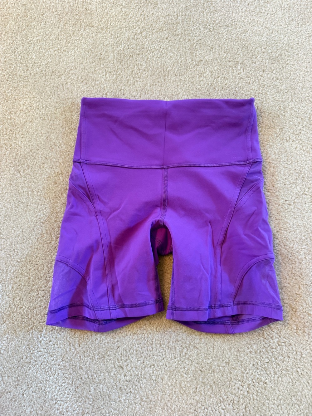 Lululemon - High-Waist Purple Women's Athletic Bike Shorts